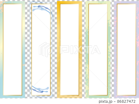 Fashionable Japanese paper strips (haiku, tanka, senryu, kukai, new year, calligraphy) 86827472