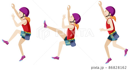 Set of girl in climbing position 86828162
