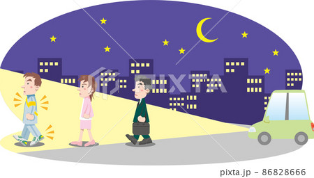 車のヘッドライトの照射距離 86828666