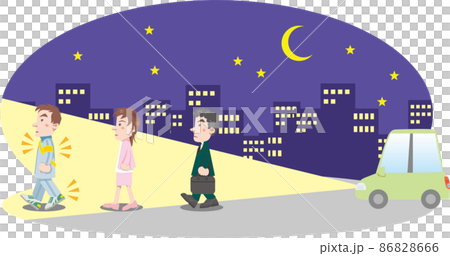 車のヘッドライトの照射距離 86828666