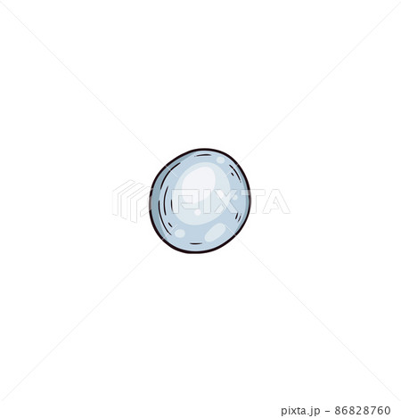 Shiny gem ball of seashell pearl in colored sketch style, vector illustration isolated on white background. Shiny gem ball of seashell pearl in colored sketch style, vector illustration isolated on white background. 86828760