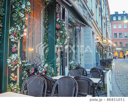 スウェーデン ストックホルムのレストラン街 スウェーデン ストックホルムのレストラン街 86831051