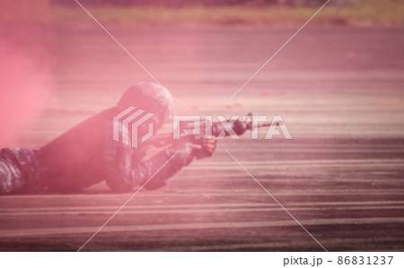 blur Practice special Forces soldiers in action. The military forces are shooting enemies. blur Practice special Forces soldiers in action. The military forces are shooting enemies. 86831237