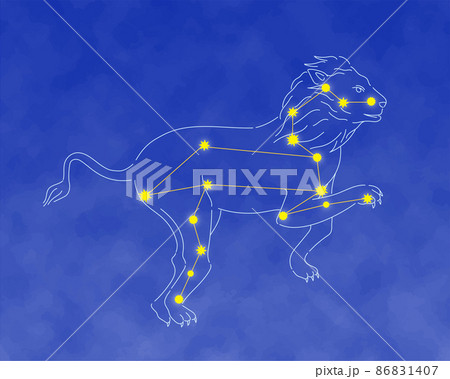 しし座の絵と星の配置、ギリシャ神話 しし座の絵と星の配置、ギリシャ神話 86831407