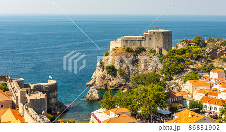 Panorama Dubrovnik Old Town roofs. Europe, Croatia Panorama Dubrovnik Old Town roofs. Europe, Croatia 86831902