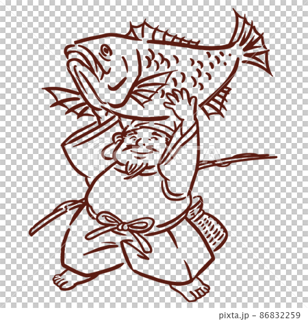 Ebisu's hand-drawn illustration material Ebisu's hand-drawn illustration material 86832259