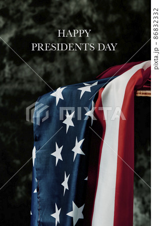 text happy presidents day and the american flag 86832332