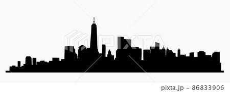 modern cityscape skyline outline doodle drawing on white background. modern cityscape skyline outline doodle drawing on white background. 86833906