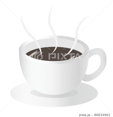 コーヒーカップのイラスト。休憩アイコン。ビジネスシーン。 86834902