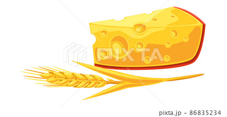 Happy Shavuot illustration. Holiday background with Jewish traditional food. 86835234