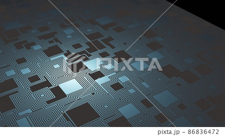 CG 電子回路の背景イメージカット CG 電子回路の背景イメージカット 86836472
