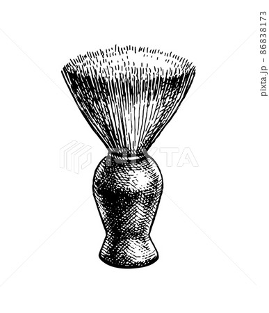Shaving brush ink sketch. 86838173