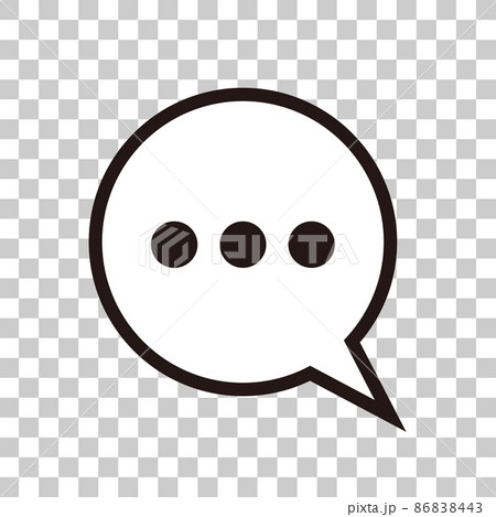 3つのドットと吹き出し 3つのドットと吹き出し 86838443