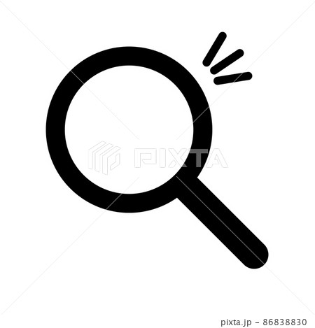 ポップな虫眼鏡アイコンのイラスト素材 8680