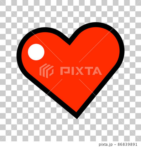 ハートマーク 透過背景のイラスト素材 8691