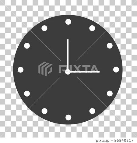 アナログ時計のシルエットアイコン 86840217
