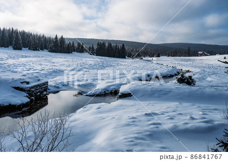 Wintertime landscape of Jizera Mountains 86841767