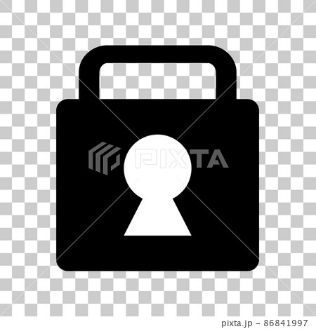 ロックされた南京錠のシルエットアイコン 86841997
