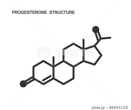 Progesterone female sex hormone chemical..