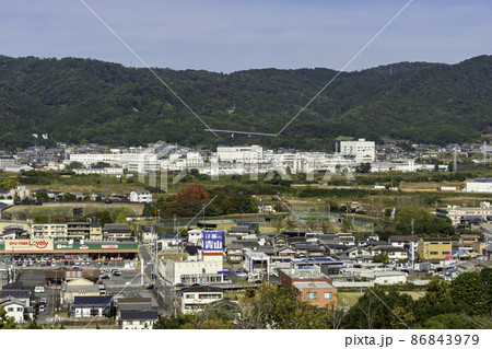 伊賀上野の町並み　上野運動公園野球場　三重県伊賀市 86843979