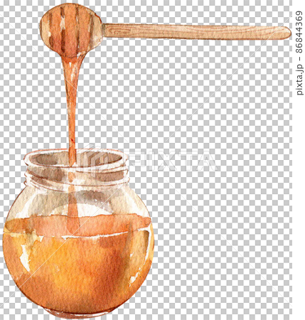 Specialty breakfast food watercolor icon set 86844369