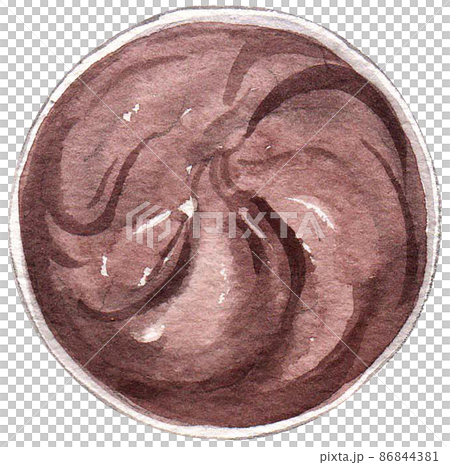 Specialty breakfast food watercolor icon set 86844381