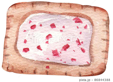 Specialty breakfast food watercolor icon set 86844388