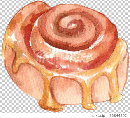 Specialty breakfast food watercolor icon set 86844392