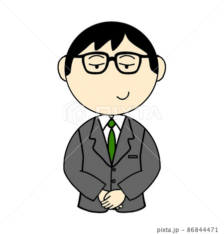 手を前で組むスーツを着た男性 手を前で組むスーツを着た男性 86844471