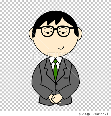 手を前で組むスーツを着た男性 手を前で組むスーツを着た男性 86844471