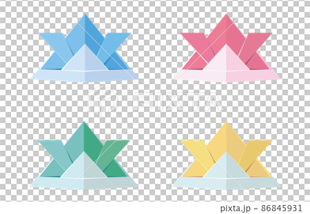 折り紙のカブトのイラストセット 86845931