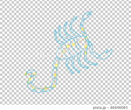 天蠍座線描和星排列,希臘神話 天蠍座線描和星排列,希臘神話 86846065