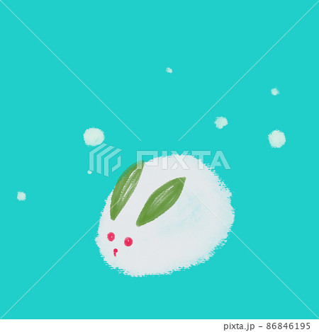 雪うさぎの背景画像 文字なし 雪うさぎの背景画像 文字なし 86846195