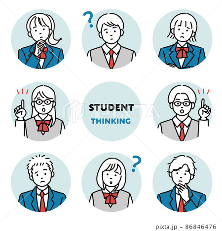 様々な学生のアイコンセット 86846476