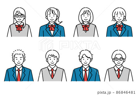 様々な学生のアイコンセット 86846481