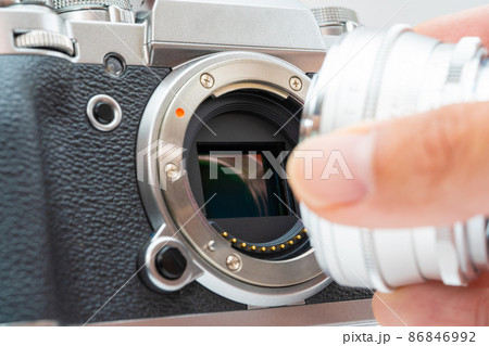 カメラのレンズ交換 86846992