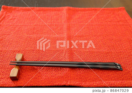 ランチマットと箸置きと箸 86847029