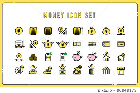 お金・金融・経済アイコン素材 イラストセット 86848175