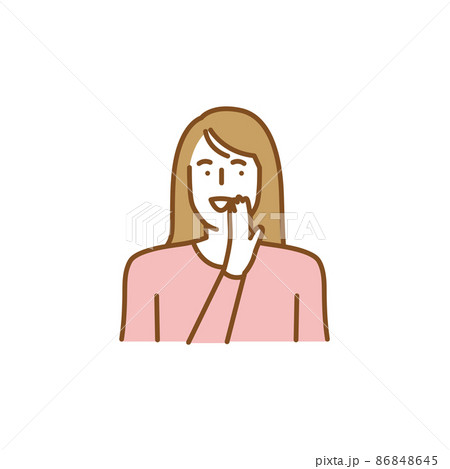 内緒でここだけの話をする女性 内緒でここだけの話をする女性 86848645