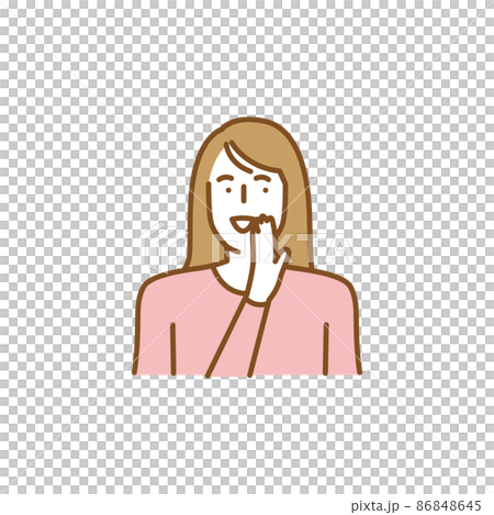 内緒でここだけの話をする女性 内緒でここだけの話をする女性 86848645