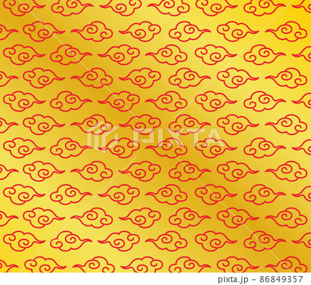 中華風の雲柄【背景・壁紙】 86849357