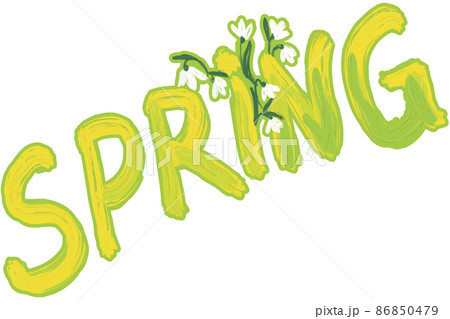 Snowdrops. Background with spring wildflowers. Digital illustration 86850479