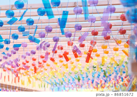 カラフルな風鈴 滋賀 箱館山 カラフルな風鈴 滋賀 箱館山 86851672