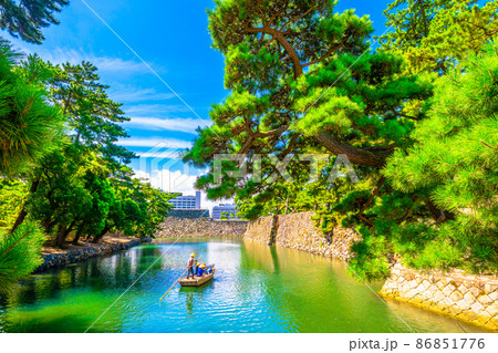 高松城跡の内堀遊覧 86851776