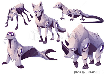 Robots animals, spider, wolf, lizard, seal, rhino Robots animals, spider, wolf, lizard, seal, rhino 86851909