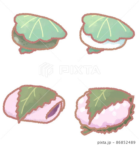 柏餅と桜もち 86852489