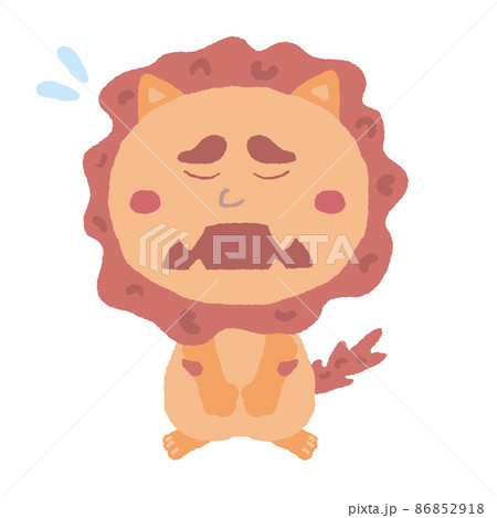 謝る沖縄のシーサー　イラスト素材 86852918