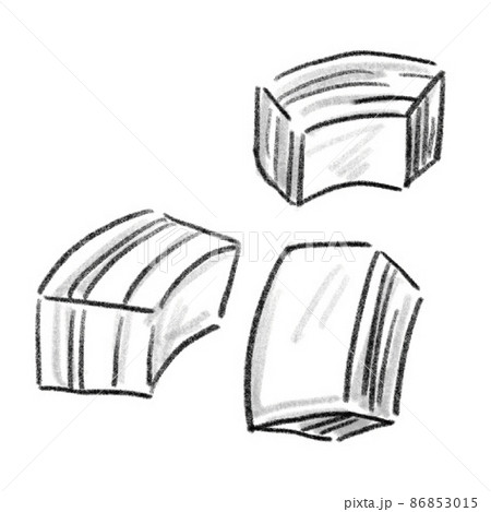 バウムクーヘン 手描きスケッチ風のイラスト素材