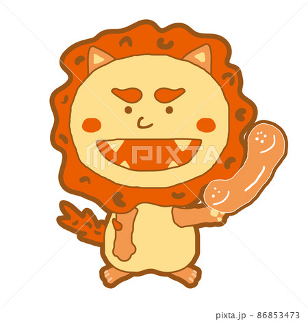 シーサー　沖縄　受話器　イラスト素材 86853473