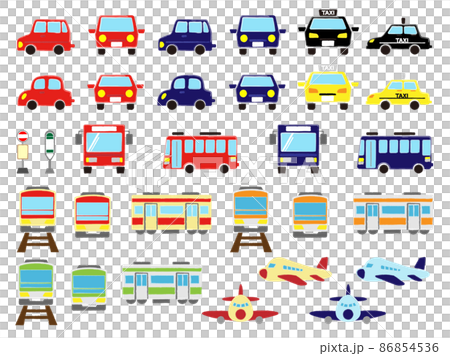 車、バス、電車、飛行機などのいろいろな乗り物 車、バス、電車、飛行機などのいろいろな乗り物 86854536